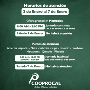 Lee más sobre el artículo Horario del 2 de enero al 7 de enero 2023 😎