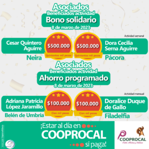 Lee más sobre el artículo Resultados BONO SOLIDARIO y AHORRO PROGRAMADO – 8 de Marzo