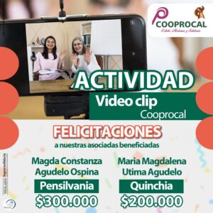 Lee más sobre el artículo ¡FELICITACIONES A NUESTRAS BENEFICIADAS! 🎉- Video clip Cooprocal