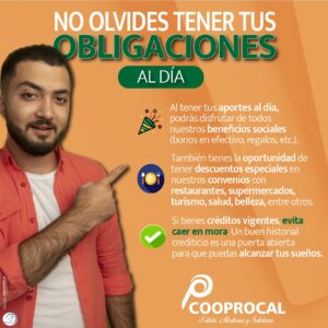 Lee más sobre el artículo ¡TUS APORTES Y CRÉDITOS AL DÍA SON LA PUERTA A GRANDES BENEFICIOS ✅!