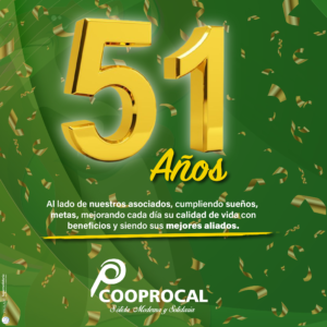 Lee más sobre el artículo ¡FELIZ CUMPLEAÑOS COOPROCAL 💜💚!