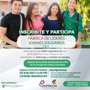Lee más sobre el artículo TALLER DE JÓVENES SOLIDARIOS 2023