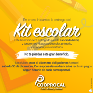 Lee más sobre el artículo ¡SE ACERCA LA ENTREGA DE KIT´S ESCOLARES 🥳!