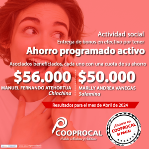 Lee más sobre el artículo Felicidades a nuestros asociados beneficiados en las actividades sociales de los AHORROS PROGRAMADOS del mes de Abril.