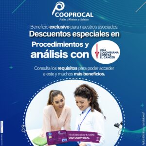 Lee más sobre el artículo COOPROCAL trae a sus asociados 👨‍👩‍👧‍👦 un excelente convenio con LIGA CONTRA EL CÁNCER, donde podrás acceder a descuentos muy especiales 😎.