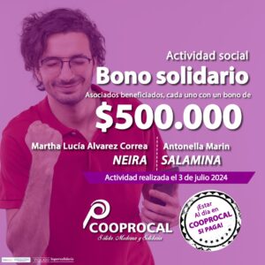 Lee más sobre el artículo Felicidades a nuestras asociadas beneficiadas en las actividades sociales del BONO SOLIDARIO del día 3 de julio.