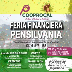 Lee más sobre el artículo ¡Si eres uno de nuestros ASOCIADOS o quieres ser parte de nuestra cooperativa, y vives en el municipio de #Pensilvania, esta invitación es para ti! ✅