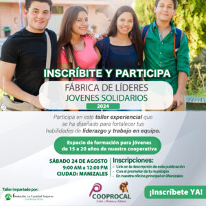 Lee más sobre el artículo Hacemos extensiva la invitación a participar en el TALLER de «JOVENES SOLIDARIOS» orientado por Fundación Equidad Seguros Fundequidad .
