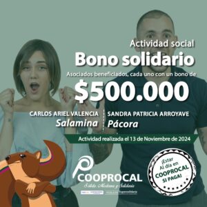 Lee más sobre el artículo Felicidades a nuestros asociados beneficiados en las actividades sociales del BONO SOLIDARIO del día 13 de Noviembre.