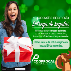 Lee más sobre el artículo ¡SE ACERCA EL FIN DE AÑO 🥳! Y también los OBSEQUIOS DE NAVIDAD, no olvides tener tus APORTES y CRÉDITOS AL DÍA para poder recibir estos grandes regalos ✅
