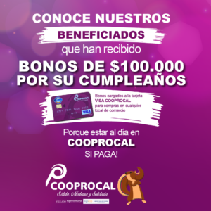 Lee más sobre el artículo Felicidades a nuestros asociados beneficiados en nuestra campaña de BONOS DE $100.000 por el mes de su cumpleaños🤩.