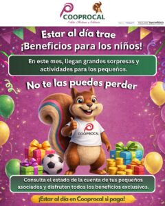 Lee más sobre el artículo ¡NUESTROS ASOCIADOS MÁS PEQUEÑOS PASARÁN UN RATO MUY AGRADABLE! 🐿️